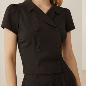 Reformation Benicio Top - Size 2 Black